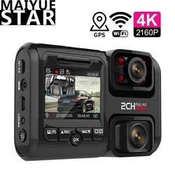 4K Dual-Lens Car DVR Built-in Sony Image Sensor Camera Ultra HD 1080P Night Vision Monitor GPS WIFI ADAS Dash Cam Sprint Camera