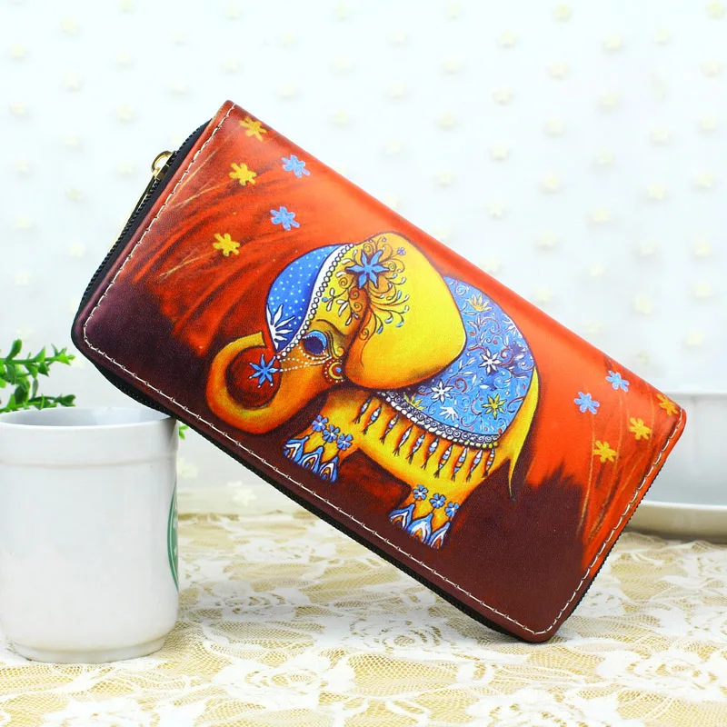 

Lady Purses Good Quality Women Wallets Long Money Bags Female Zipper Coin Purse Pocket Card ID Holder Clutch Elephant Bag Wallet