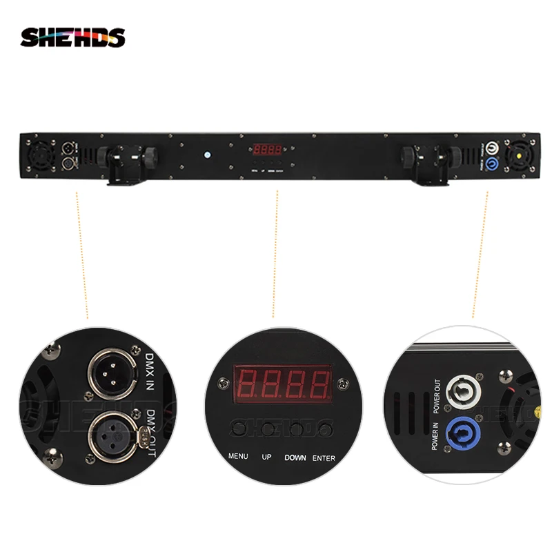 SHEHDS-Barra de luz LED RGBWA + UV, 18x18W, DMX Line Bar, DMX512, luz de escenario para Dj, iluminación de escenario de boda, lámpara de carrera