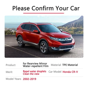 Mirror Rückspiegel Spiegel Vollständiger Berichterstattung, Anti-Fog-Film, Honda CRV Accessoires 2002 ~ 2019, CR-V 2007 ~ 2011 2012 2013 2015 2015 2017 2018 10 Hauptverkaufsglas Gummi CRV - №6