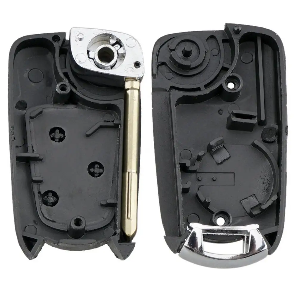 3ボタン車改造フリップ折りたたみリモートキーフリップフォブシェル、FO21ブレード付き、フォードモンデオ、フィエスタ、KAトランジット2002-2012対応