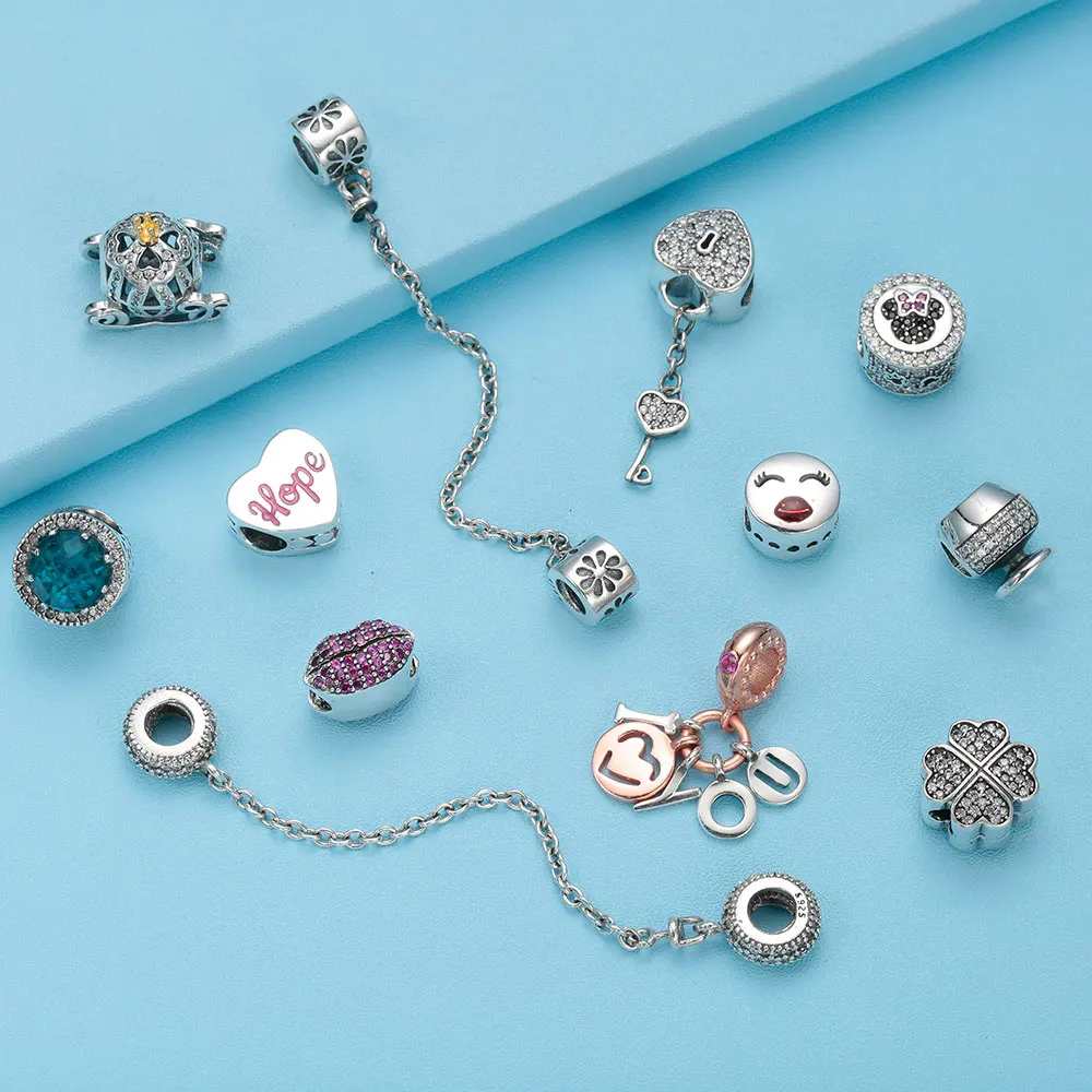 FC Jewelry Fit Original-Charm-Armband aus 925er Silber, süßer Welpe, Yorkshire, Schnauzer, Pomerania-Hundeperle für die Herstellung von Berloque-Frauen – Detail 3