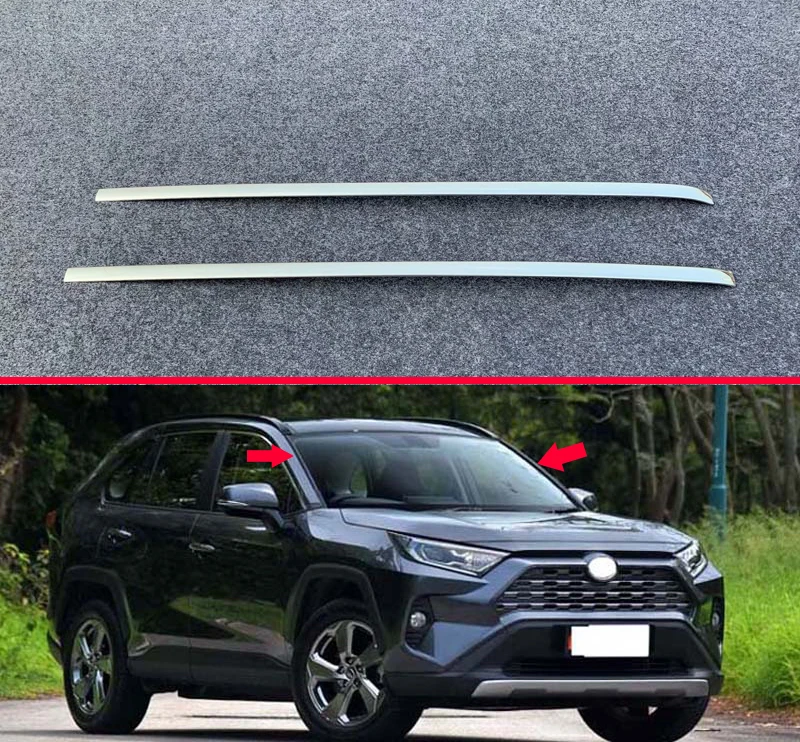 

For TOYOTA Rav4 (xa50) 2019-2024 Decorate Accessories Stainless steel front windshield bright trim