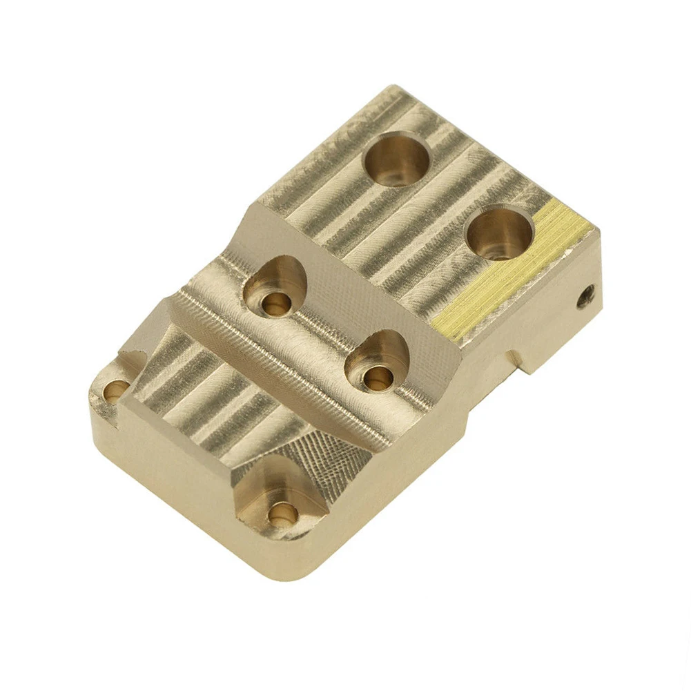 Capa de ponte de contrapeso de cobre com placa de proteção para 1/24 axial scx24 90081 axi00002 axi00001 rc peças de atualização de carro