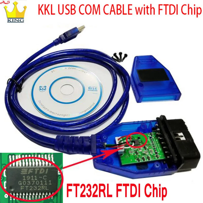 Best FTDI FT232RL Chip For V Group 409 KKL chip OBD2 Auto Car Diagnostic Cable Car Ecu Scanner Tool 4 Way Switch USB Interface