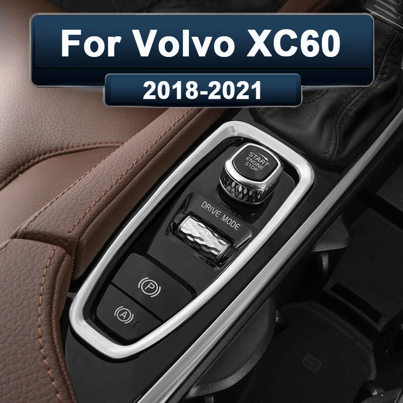 For Volvo XC60 2018 2019-2021 Car Styling Interior Gear Shift Panel Head Electronic Handbrake Frame Cover Stickers Accessories