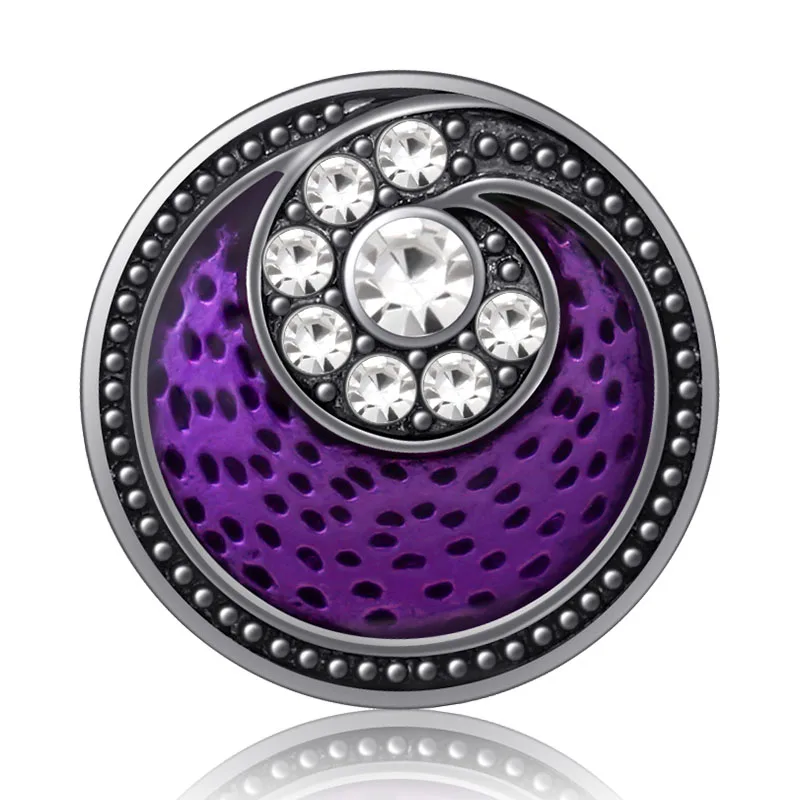 New Beauty Crystal Hearts Love Round Flower patterns 18MM snap buttons fit DIY 18MM snap bracelet snap jewelry Christmas Gift