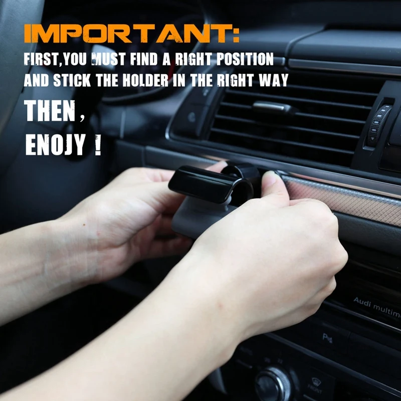 2020 New Gravity Clip Car Phone Holder For iPhone 12 Max 11 Pro SE 2020 XR 8 360 Rotatable Car Bracket Dashboard GPS Phone Stand