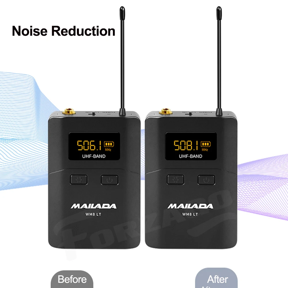 Mailada WM12 professional wireless lavalier microphone UHF 50m