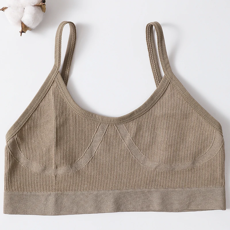 Seamless Womens Bralette Ribbed U Back Wireless Tube Bra product display