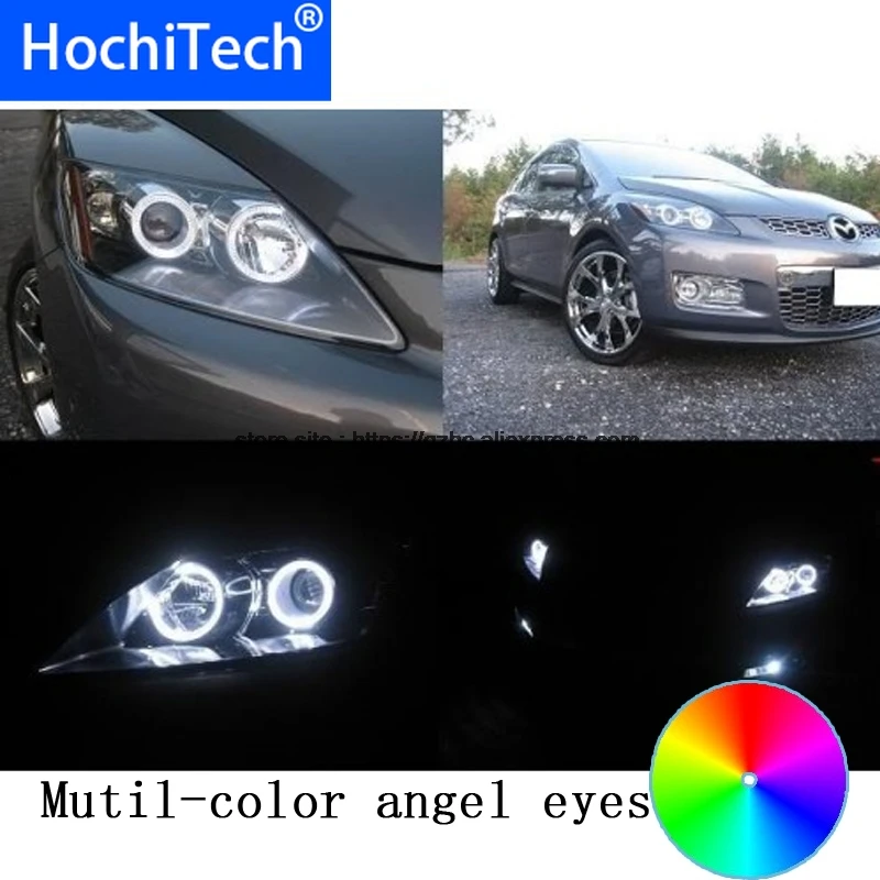 

HochiTech for mazda CX-7 CX 7 2006 - 2012 car styling RGB LED Demon Angel Eyes Kit Halo Ring Day Light DRL with a remote control