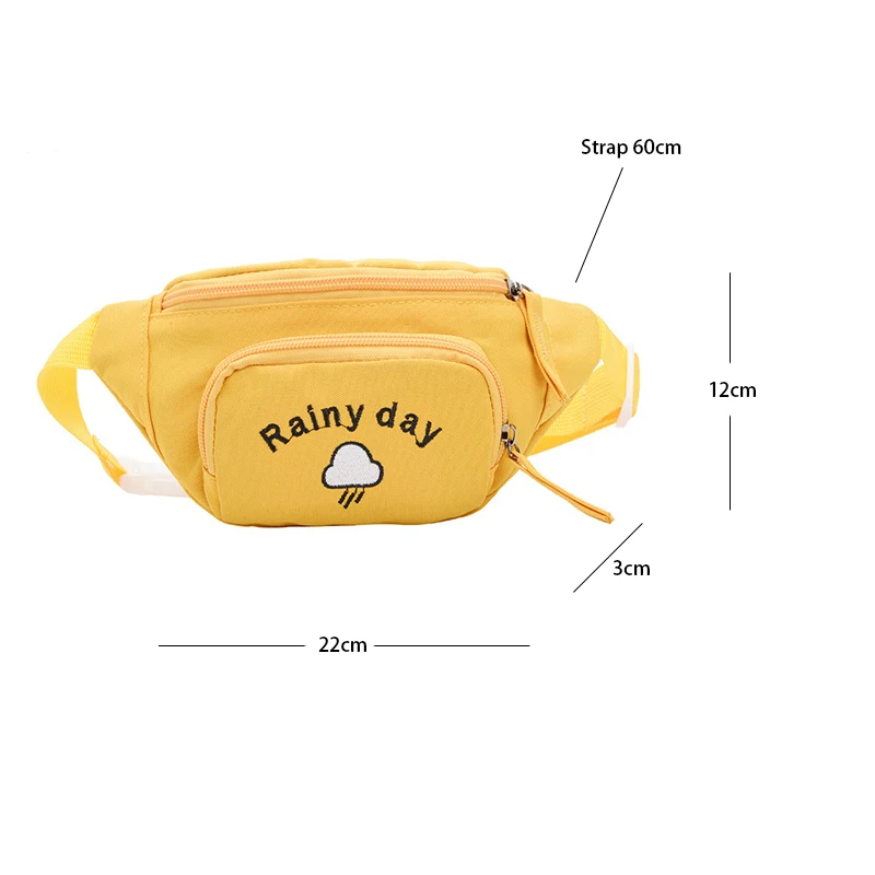 Children\'s waist bag child yellow mini Messenger bag fashion young boys girls student\'s pockets on belt banana bag personalized