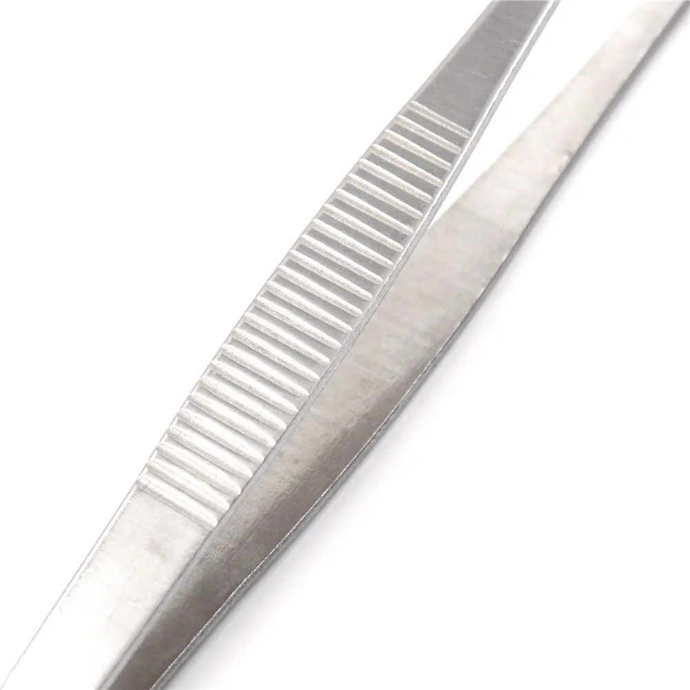 1pc 12.5cm/14cm/16cm/18cm/20cm/25cm/30cm New Stainless Steel Industrial Tweezers Repair Tools Hot Selling