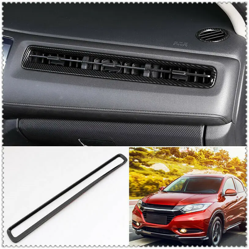 

Для Honda HRV HR-V 2016-2020 углеродное волокно Co-pilot вентиляционное отверстие крышка отделка модификация автомобиля автозапчасти