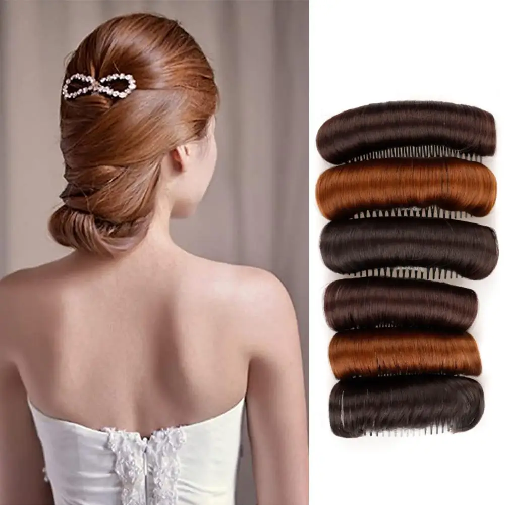 Women Wig Cushion Stable Comfortable High Temperature Fiber Insert Comb Invisible Fluffy Hair Pad Puff Hair Head Cushion Clip