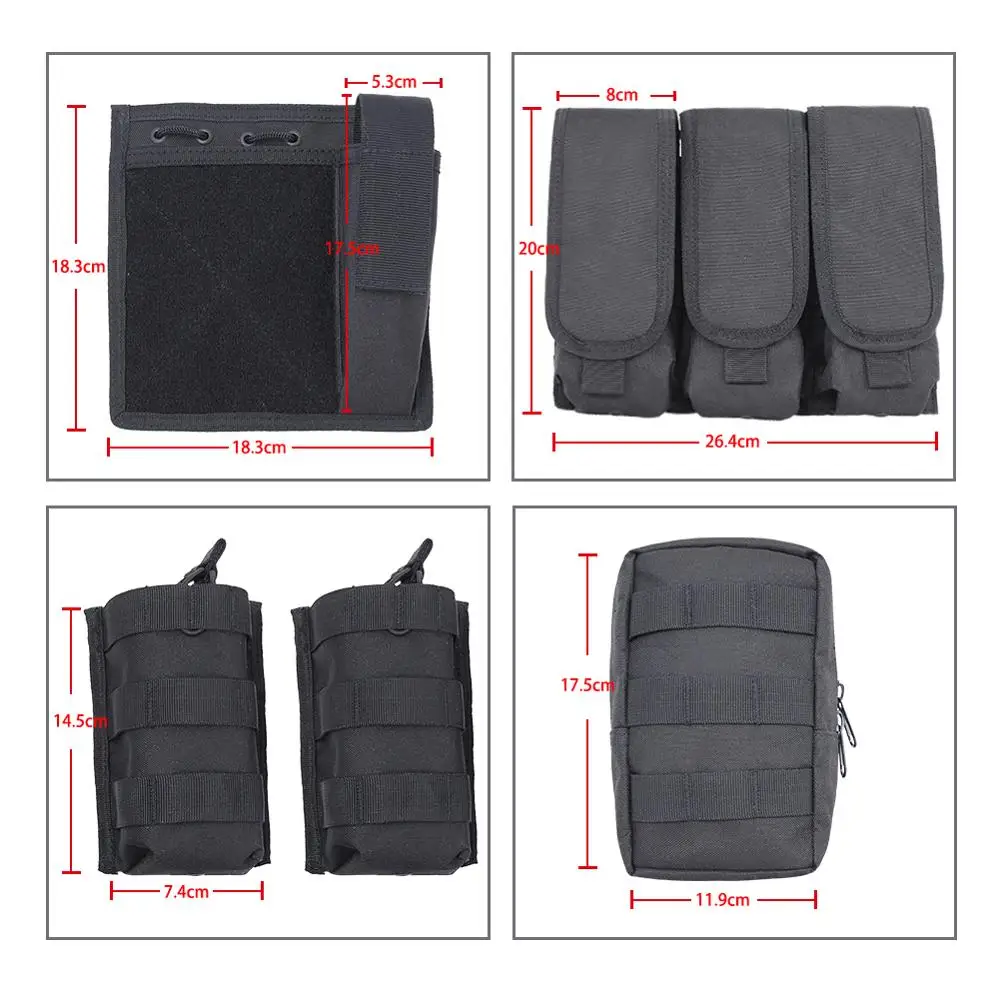 MGFLASHFORCE Molle Airsoft Vest Tactical Vest Plate Carrier Fishing Hunting Paintball Vest Armor Vest