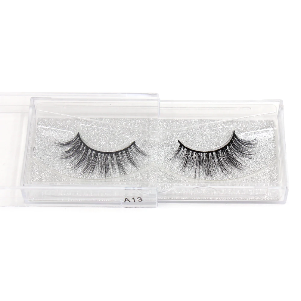 LEHUAMAO Mink Eyelashes 100% Cruelty free Handmade 3D Mink Lashes Full Strip Lashes Soft False Eyelashes Makeup Lashes A13