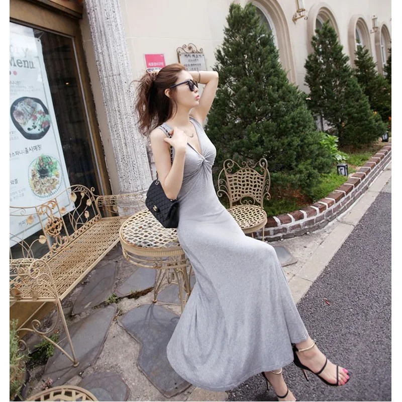 Long Dress Modal nightgowns women cotton Summer Sexy sleevesless women sleepwear sleep dress ночная рубашка Casual Outdoor