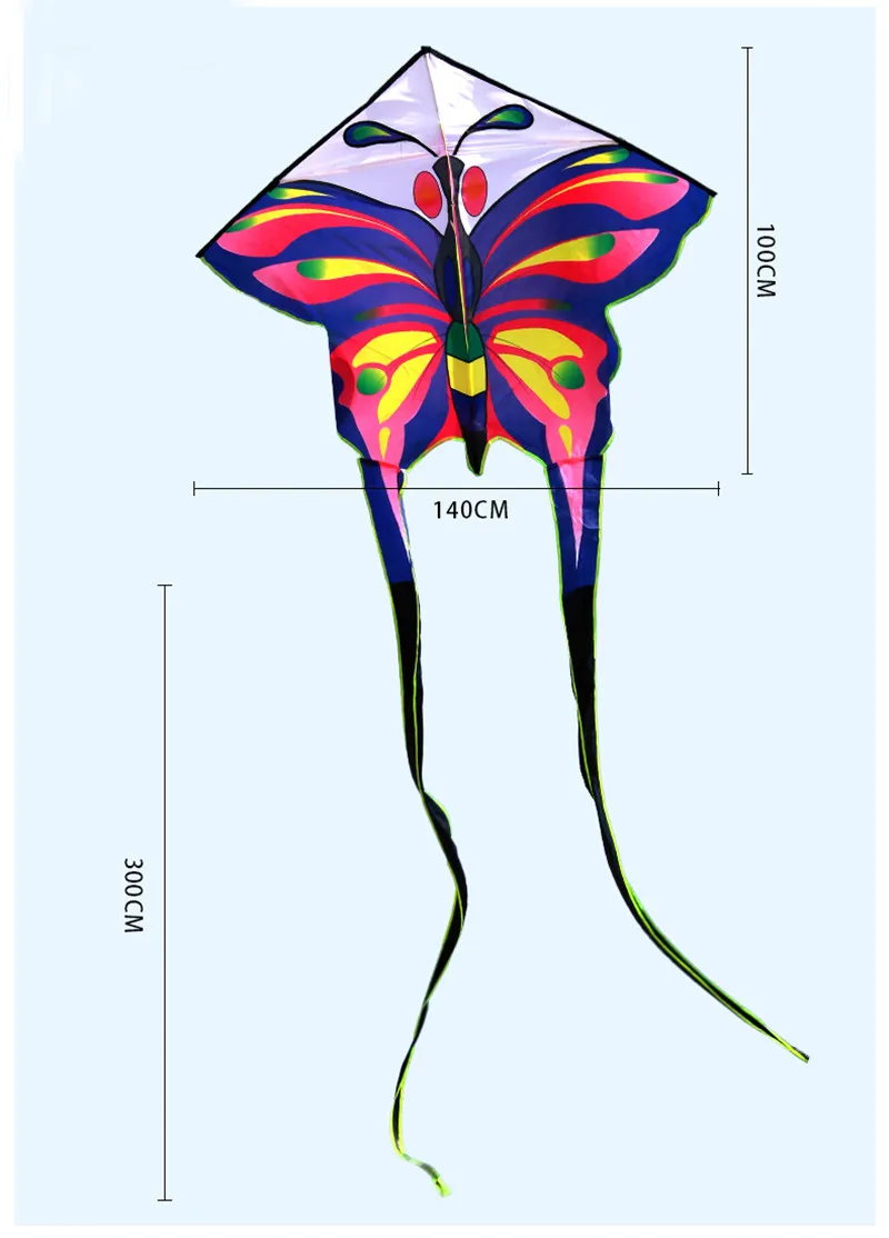 Weifang-cometas de mariposas voladoras para niños, cometas de nailon para exteriores, albatros, línea de mango de fábrica, envío gratis