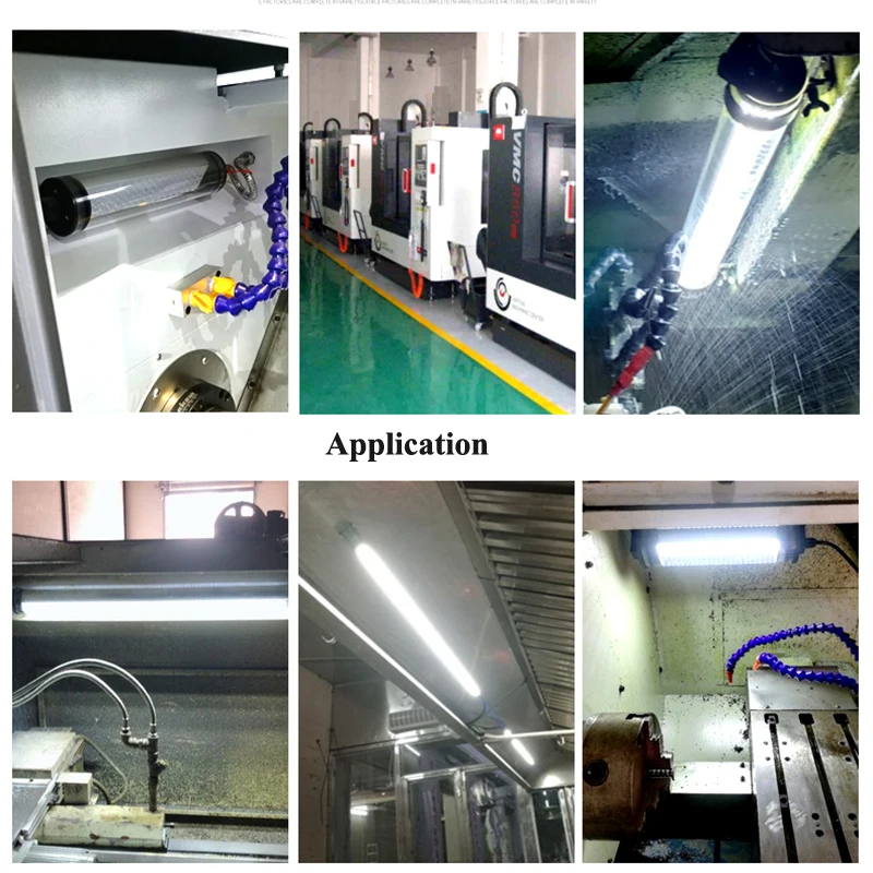 LED CNC Machine Lamp Cylinder Long Strip 24v High Brightness Waterproof CNC Machining Center Lathe Work Light 220v110v36V