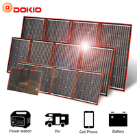 Dokio Flexible Foldable Solar Panel High Efficience Travel & Phone & Boat Portable 12V 80w 100w 150w 200w 300w Solar Panel Kit