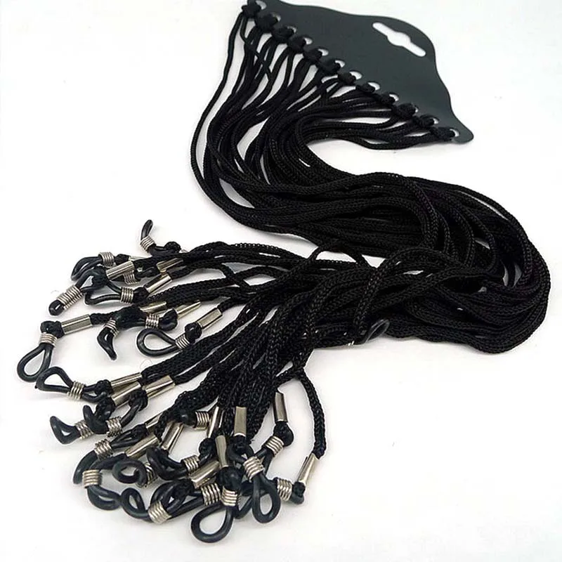 12 Pcs Black Nylon Cord Glasses Lanyard Eyeglass Holder Sunglass Eyewear Reading Glasses Neck String Strap