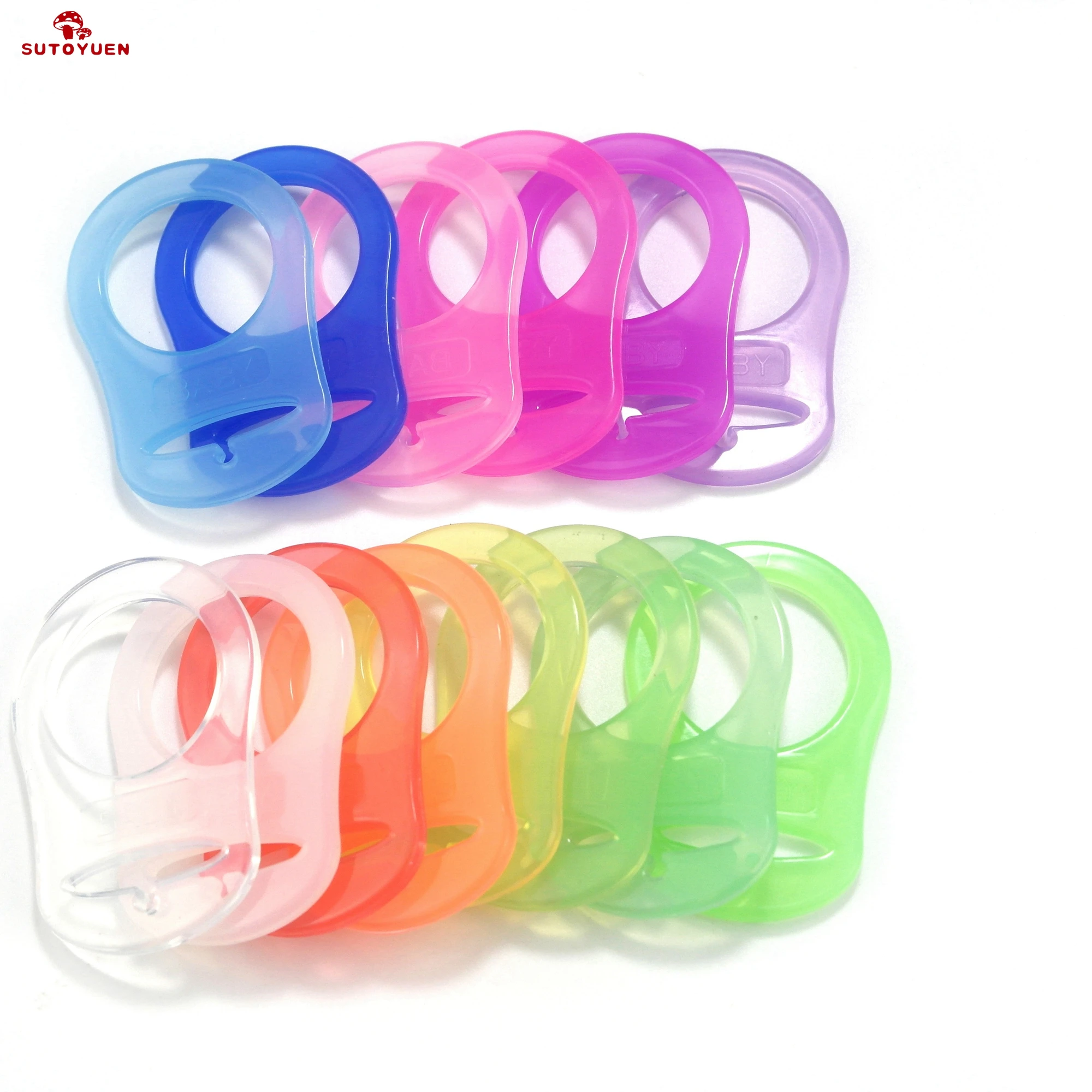 30Pcs BPA Free Silicone Baby Button Pacifier Adapter Rings Dummy Mam Holder Clip Chain For NUK Napkin Maam O Ring