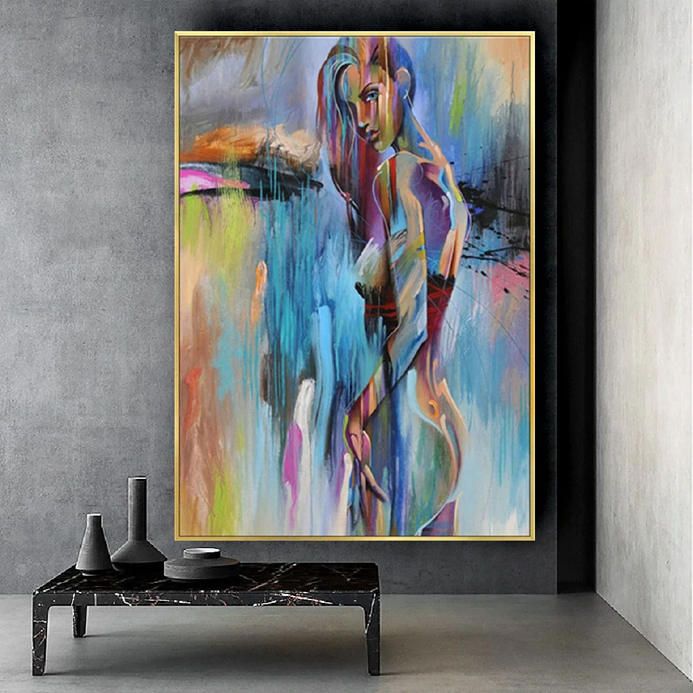 high quality Abstract canvas color The body Art picture Handmade Oil Painting on Canvas Wall Picture living room Decor Wall Art