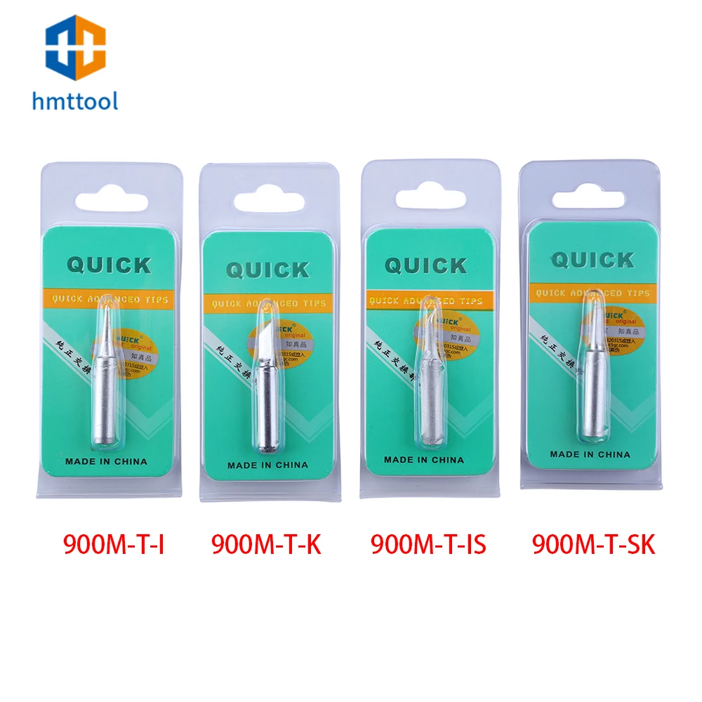 Puntas de soldadura QUICK 900m-t-i/K/IS/SK, punta de hierro Serise sin plomo, picadura de soldadura para Kit de herramientas de estación de retrabajo de soldadura 936 936A