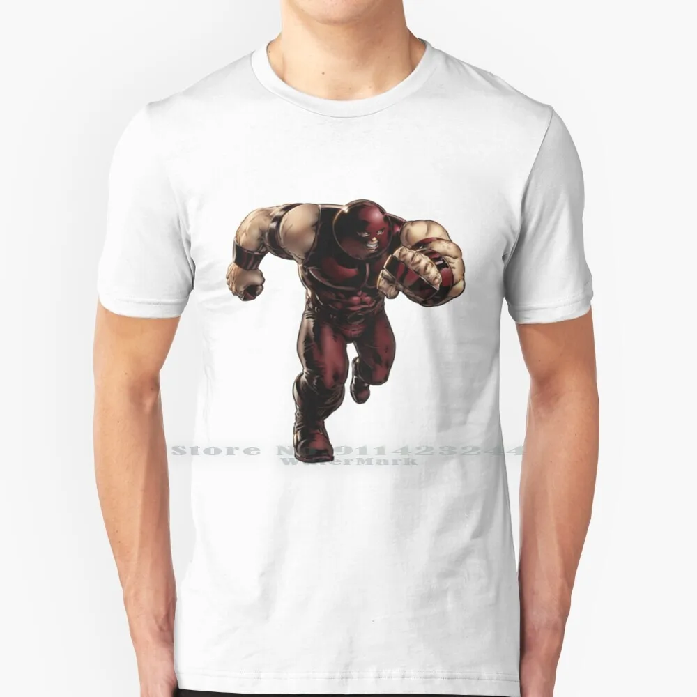 Juggernaut 100% Cotton T Shirt Juggernaut X Men Villain Comics Character Big Helmet Muscles Guy Red Man Punch Evil Mean Large