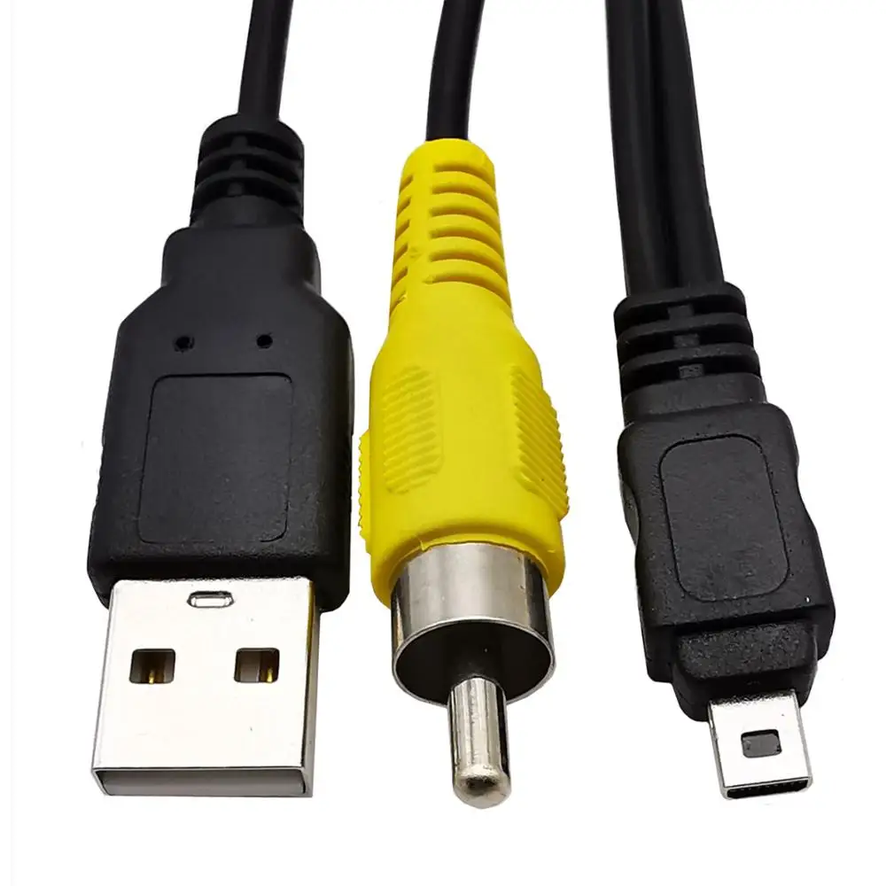 8Pin Mini USB2.0 To AV Cable 2in1สำหรับ Sony VPC-S7/VPC-S60/VPC-S500 T700 E6 E7 E60 S4 s5 S6 S7กล้องสายวิดีโอ