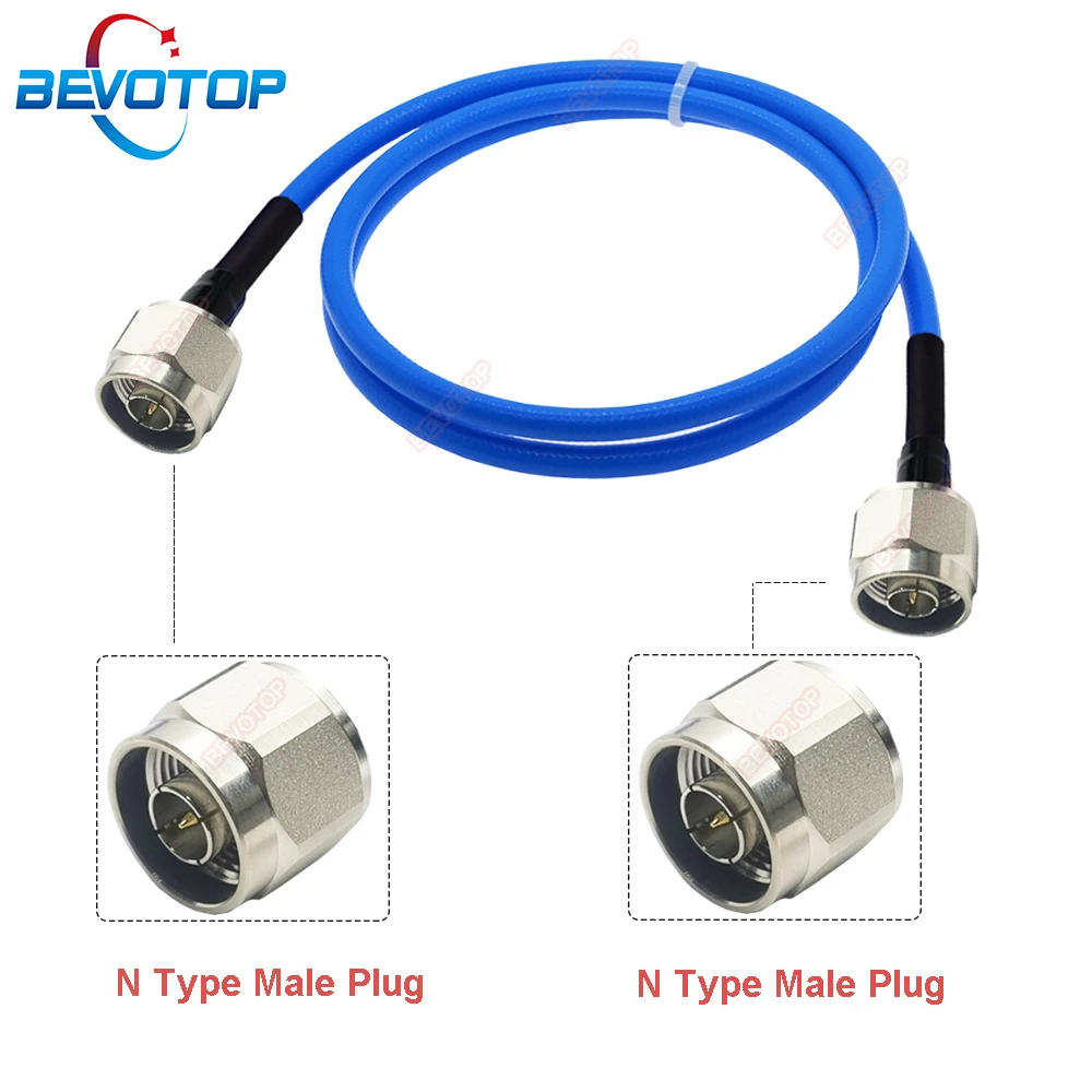 RG401 250 50-5 Cable N Type Male Plug to N Male Plug High Frequency Low Loss RG-401 Test Cable RF Coaxial Pigtail Jumper BEVOTOP