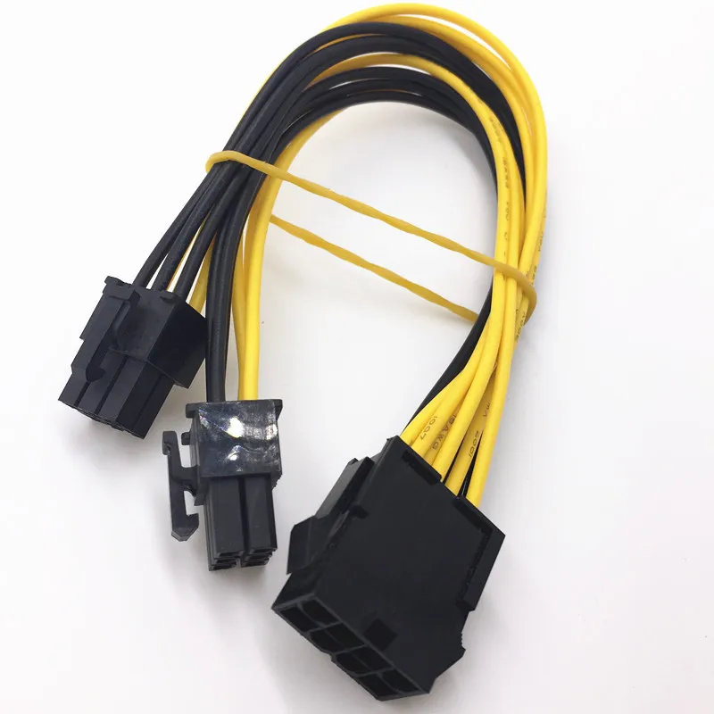 

wholesale 8Pin Female To Dual 6Pin Male PCI-E Power Adapte 8 pin to 2X6 pin Motherboard Power Supply Cable Y - Splitter Adapter