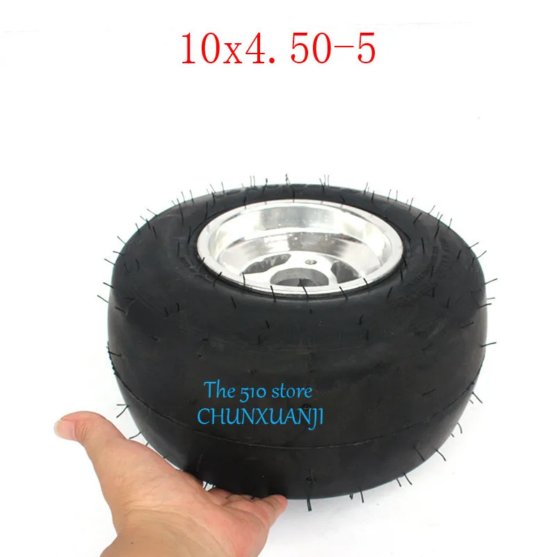 

Lightning shipping Good Reputation 10x4.50-5 Rubber Tyres with Hub Fit for GO KART KARTING ATV UTV Buggy Golf Touring Car