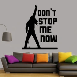 Music Quote Don't Stop Me Now Wall Sticker Home decor For Living Room Bedroom Vinyl Decal Mural Y46