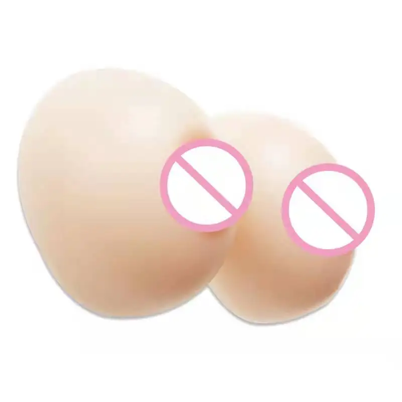 1Pair Realistic Adhesive Silicone Breast Forms Fake Breast Fake  Boobs Prosthesis for Postoperative Crossdresser Breasts