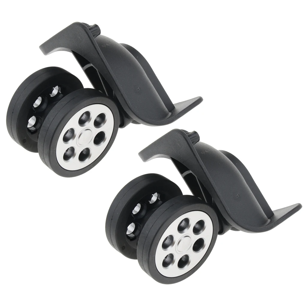 1 Pair Travel Bag Replacement Luggage Suitcase Wheels Swivel Casters A85