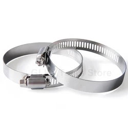 2pcs/lot 304 Stainless Steel Worm Drive Hose Clamp Fuel Line Water Pipe Clip Hoop 50 75 110 160 200mm PVC Pipe Clamp