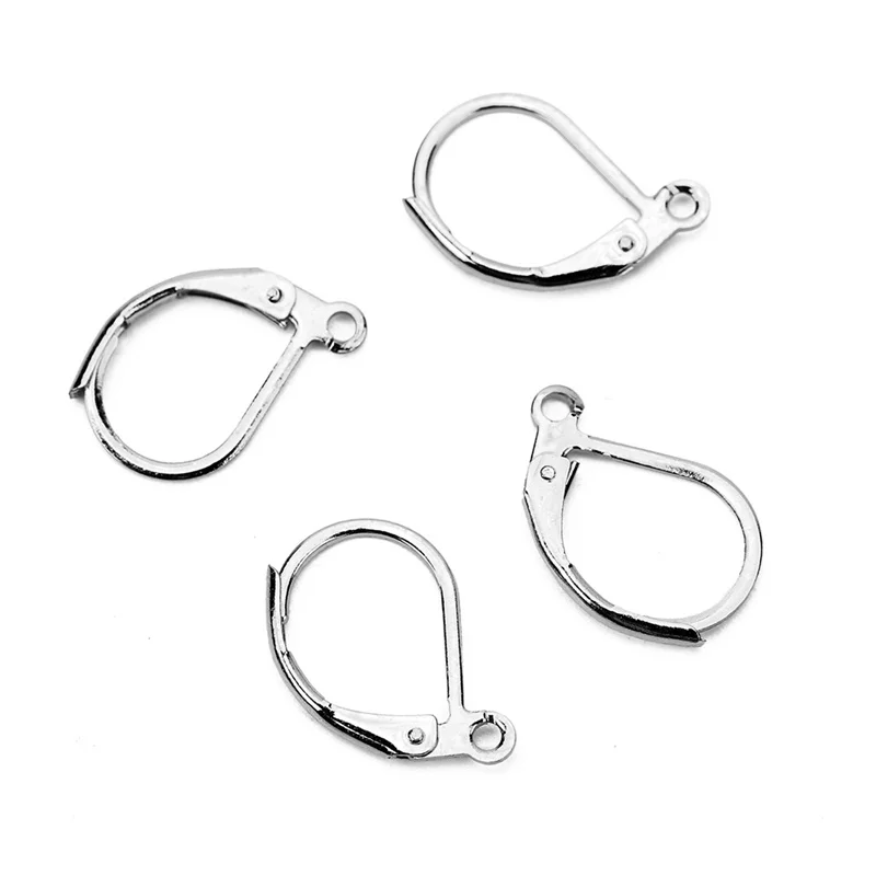 20pcs Hypoallergenic French Earring Hooks Findings Surgical Stainless Steel Earrings Clasps Wire Diy Jewelry Making Accessories