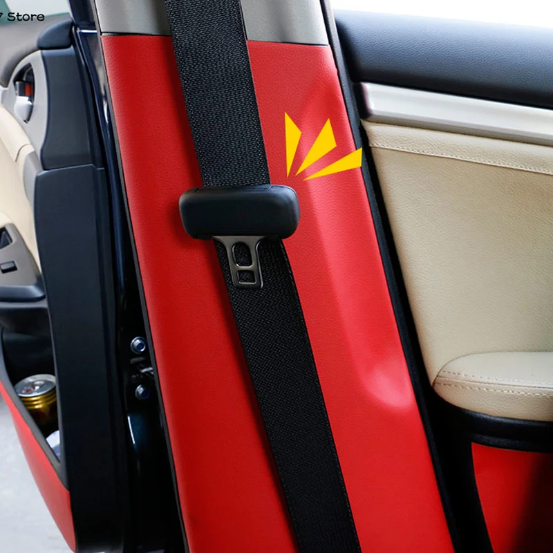 Car Safety Belt Protection Pad Silent Soundproof Cushion B Pillar Anti-kick Pad For Honda Civic 10th 2021 2020 2019 2018 2017