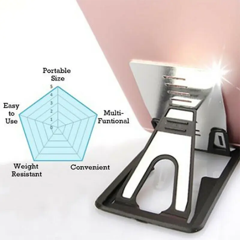 High Quality Aluminum Alloy Card Stand Rack Anti-slip Durable Portable Bracket Support Accessories Desk Phone Holder Card Base