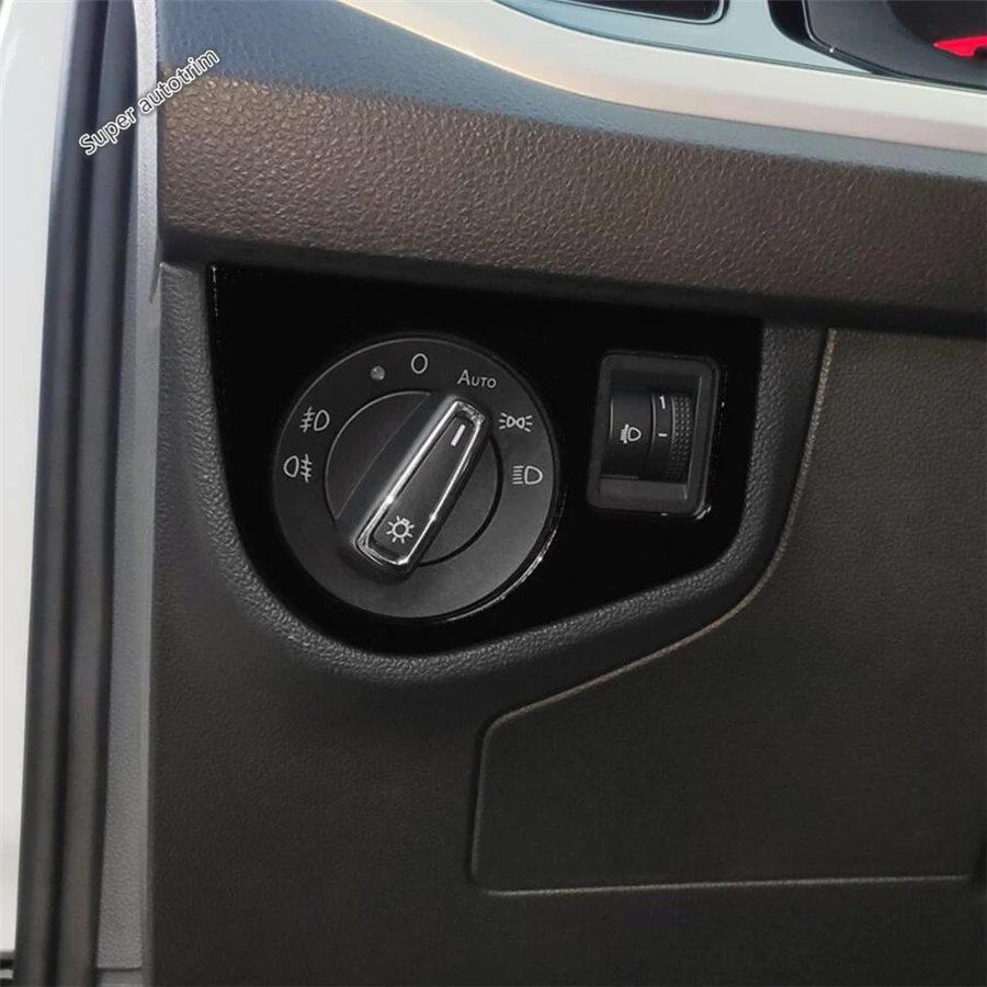 Center Control Gear Shift Panel Inner Door Armrest Handle Cover Trim Black Fit For VW Volkswagen Polo 2019 - 2023 Accessories