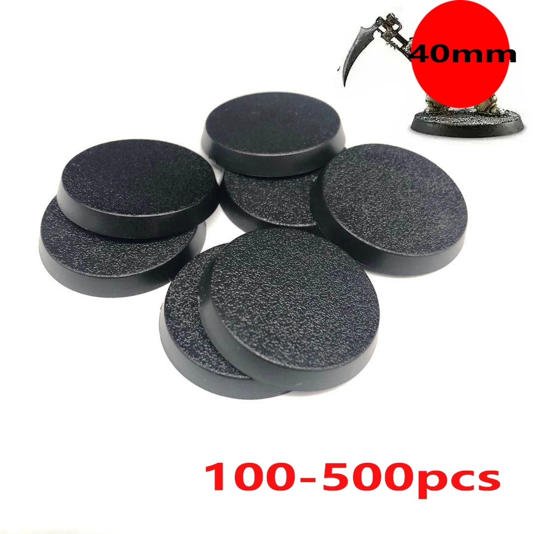 40mm Gaming Miniatures Plastic Round Bases for Wargames  100pcs