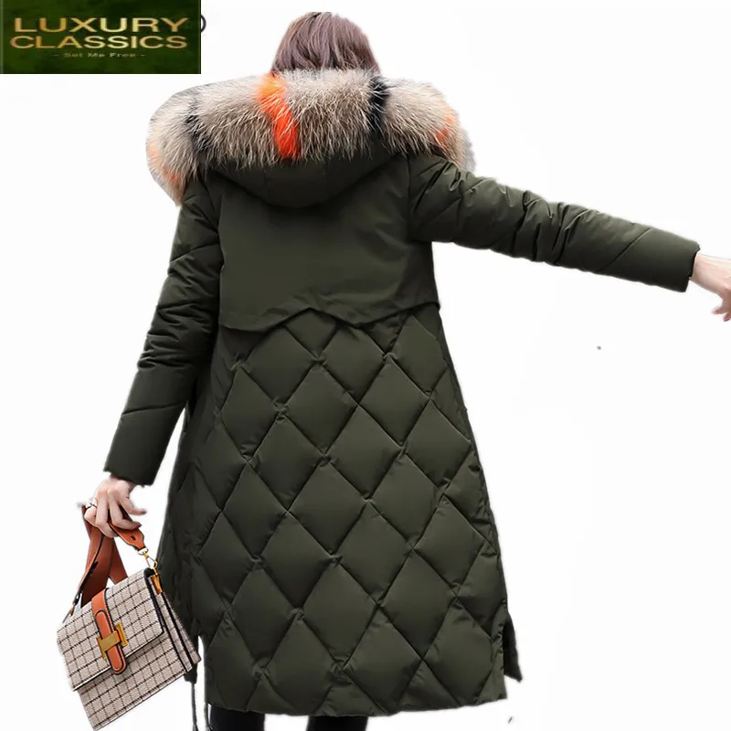 

2021 Women Winter Jacket New Long Warm Parkas Cotton Padded Slim Coat Female Faux Fur Top Clothes Jaqueta Feminina LWL935