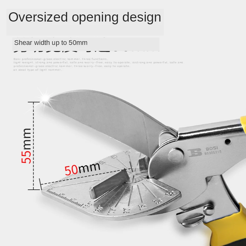 Multifunctional wire groove 45 degree beveled edge folding pliers, woodworking line buckle scissors, angle cut