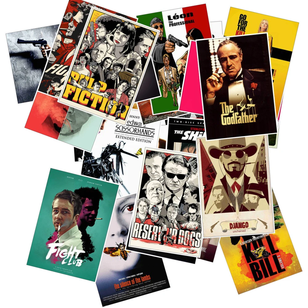 10/30/50PCS Mixed Classic Movie Graffiti Water Cup Toy Laptop Luggage Skateboard DIY Decorative Sticker Decal Wholesale