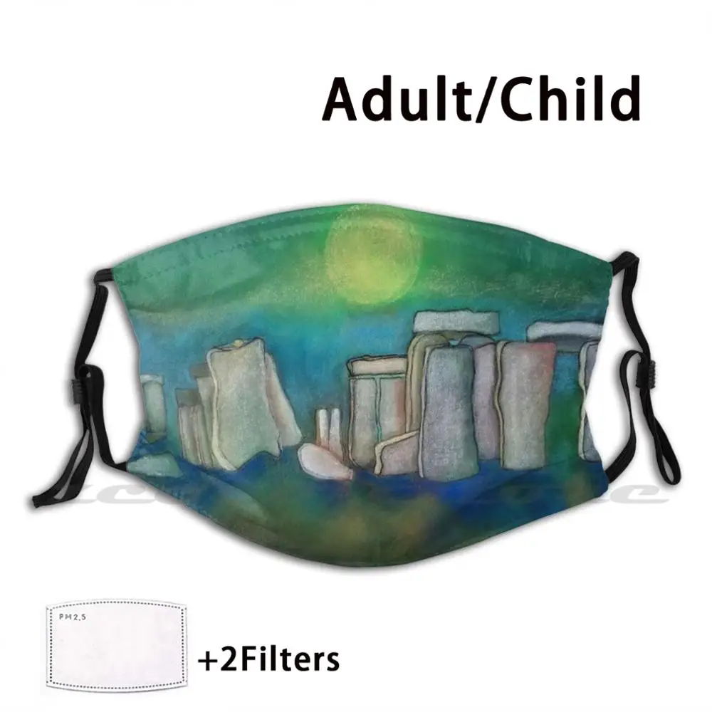 

Stonehenge Custom Pattern Washable Filter Pm2.5 Adult Kids Mask