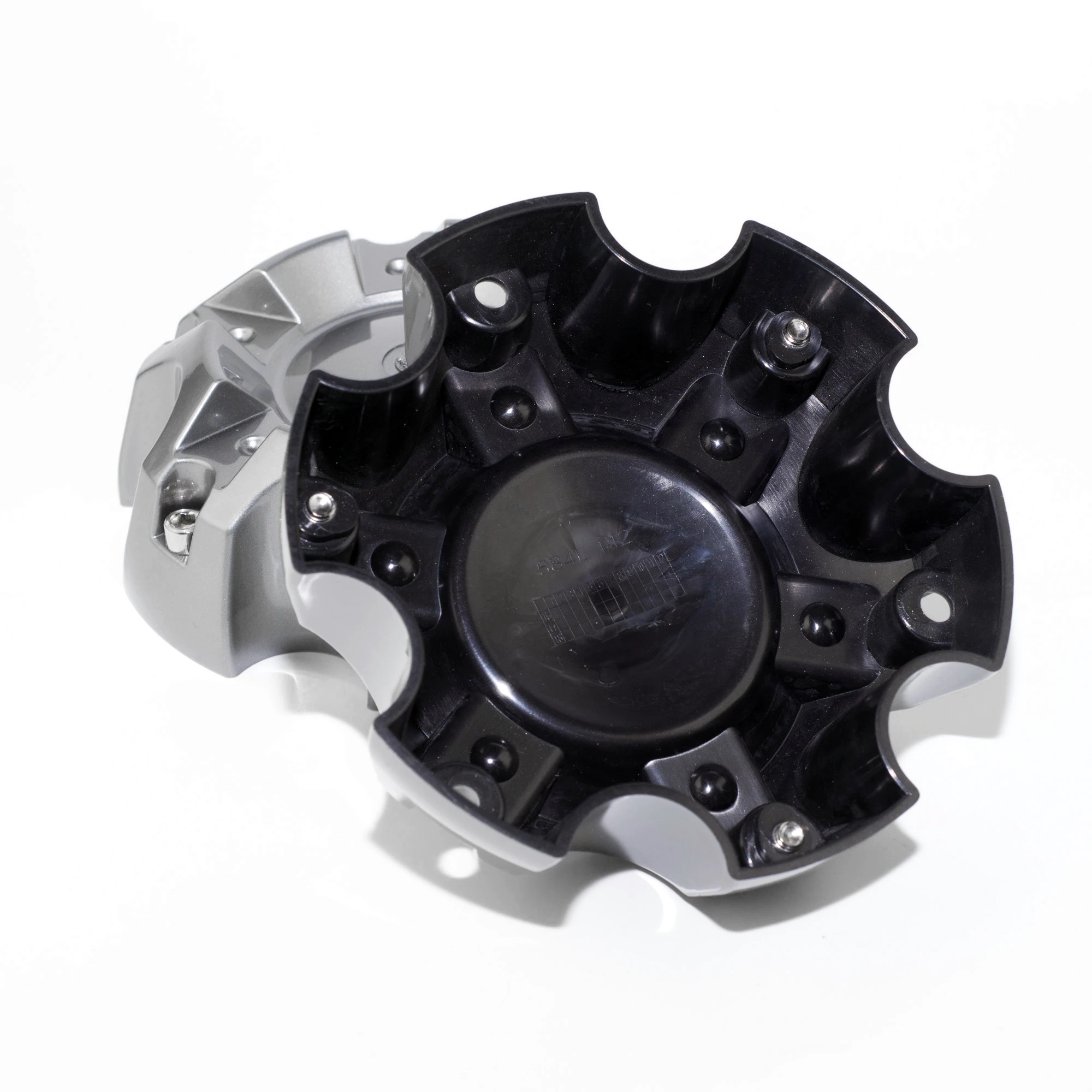 1pc OD 141mm/5.55in ID 100mm/3.94in Car Wheel Rims Cap Auto Hub Cove Modification Styling Accessories Grey Black