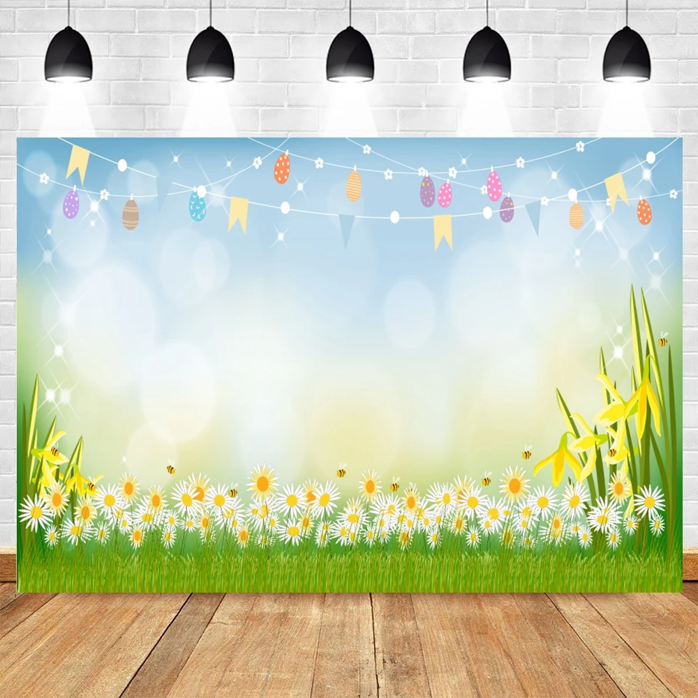 Yeeleイースターエッグ花ライトボケgrasslandl赤ちゃんの写真の背景写真装飾写真スタジオの背景