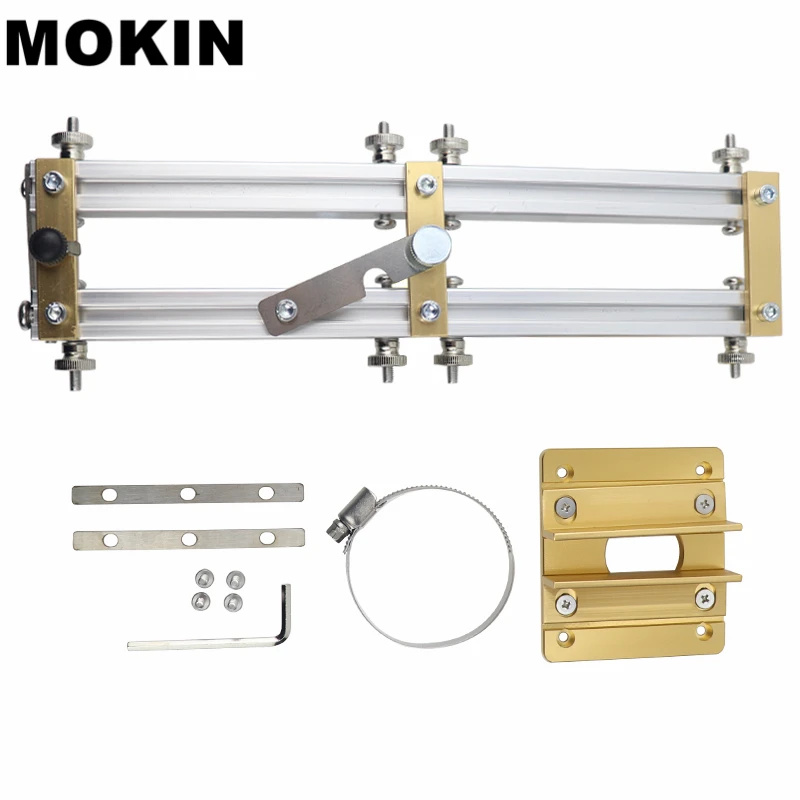 2ใน1ไม้ Jig ปรับ Doweling Punch Locator สำหรับเฟอร์นิเจอร์เชื่อมต่อ Trimming เครื่อง Slotting Fixture